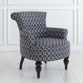 Кресло Капри серо-синее