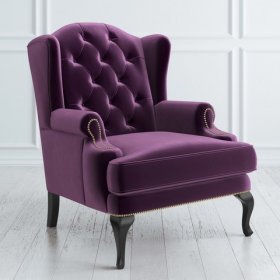 Кресло Фрис фиолетовое с утяжками