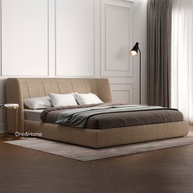 Кровать Kayala с подъемным механизмом коричневая рогожка