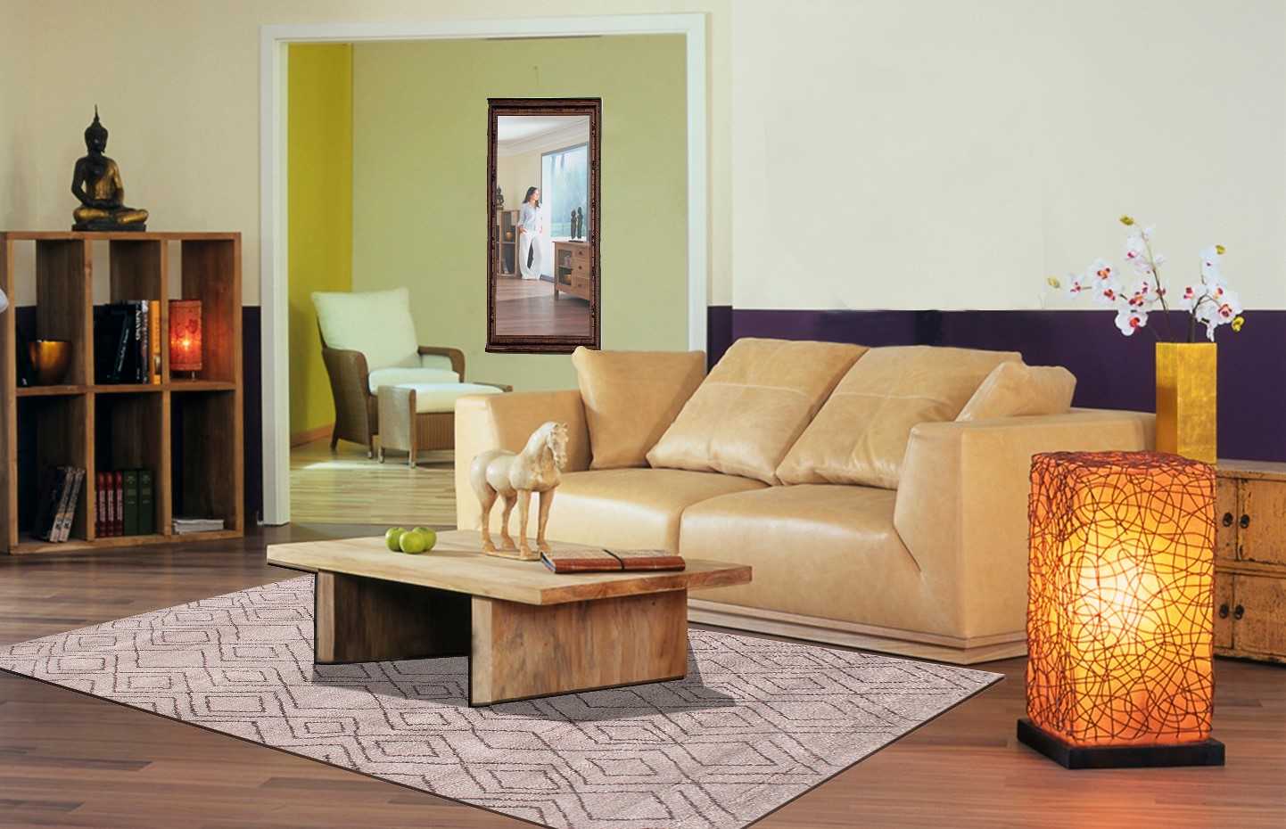 Можно гармонично сочетать современную мебель с марокканским декором в интерьере