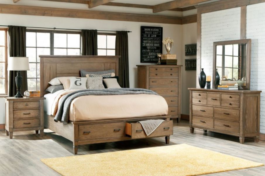 Функциональная мебель для спальни из натуральной древесины