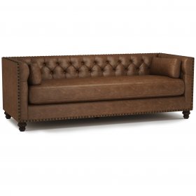 Кожаный диван Chester Sky коричневый