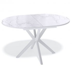 Обеденный стол Ken B1300 белый/камень белый сатин