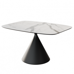 Обеденный стол Sevilia 140*100 белая керамика глянец