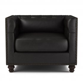 Кожаное кресло Chester Lux черное