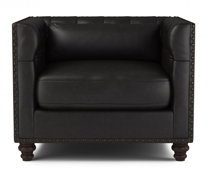Кожаное кресло Chester Lux черное