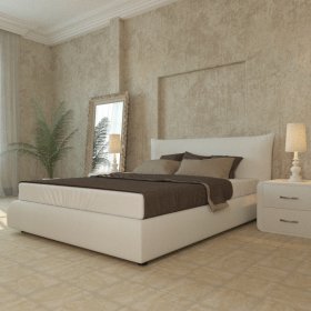 Мягкая кровать Benedetto белая