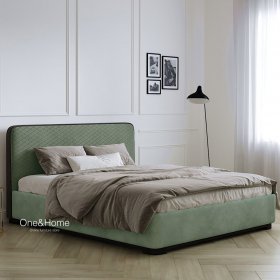 Кровать Montera Low ромб зеленая