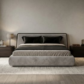 Kровать Селекта отделка изголовья дуб цвет черный