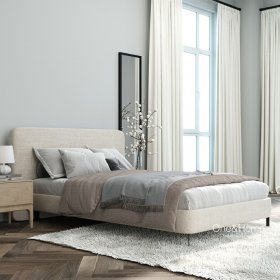 Кровать Legend One светлая рогожка
