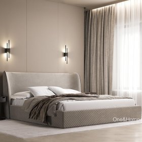 Кровать Blumarine со стежкой светлая