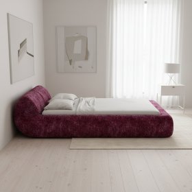 Кровать Seravita букле бордовая