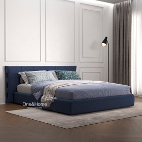 Кровать Shade с подъемным механизмом синяя