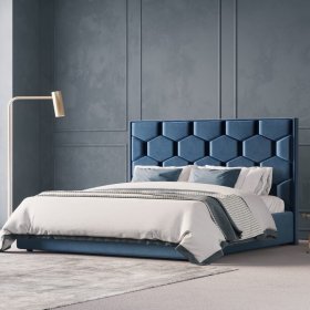 Мягкая кровать Miss синяя