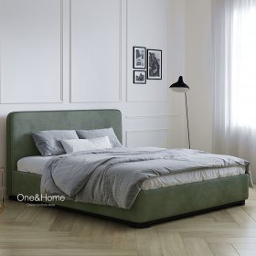 Кровать Montera Low с подъемным механизмом зеленая