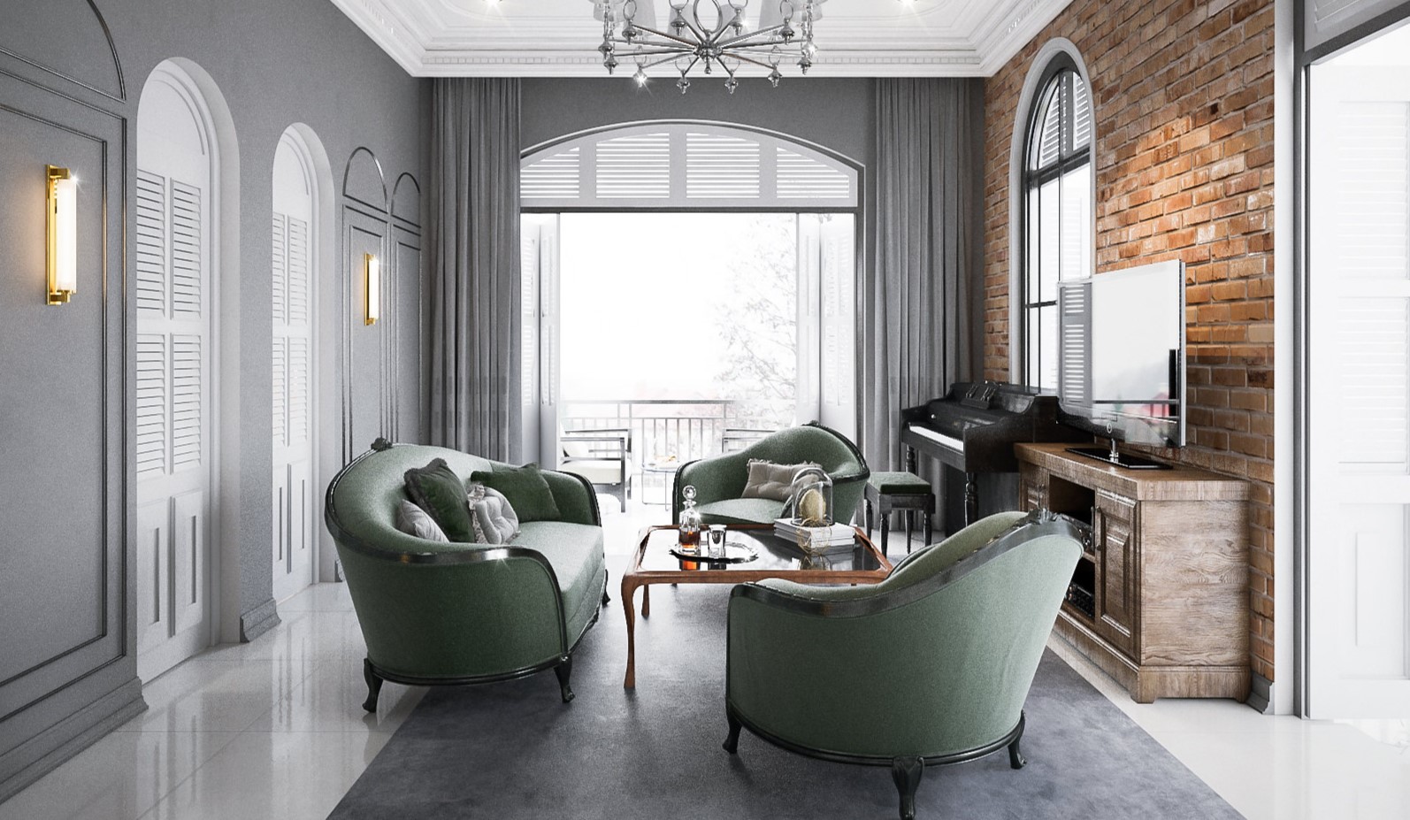 Интерьер гостиной можно дополнить диванами и креслами необычной формы