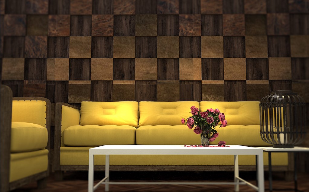 Яркий диван для современного кабинета