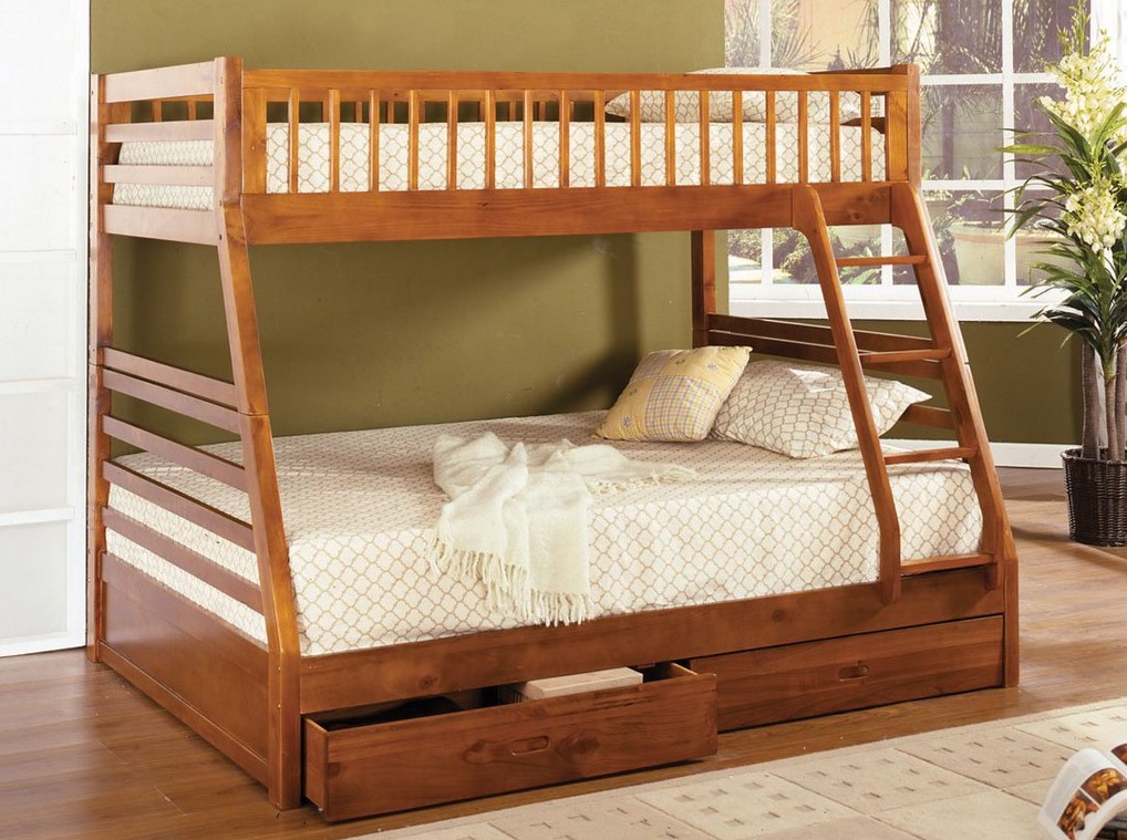 На верхнем уровне кровати обязательно должны быть бортики, которые обеспечат безопасность ребенку во время сна