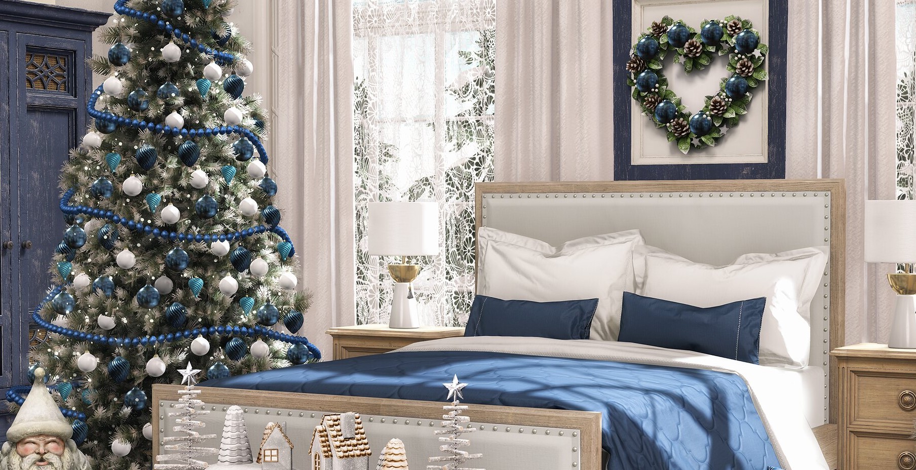 Как оформить интерьер спальни к Новому году: выбор оригинального декора