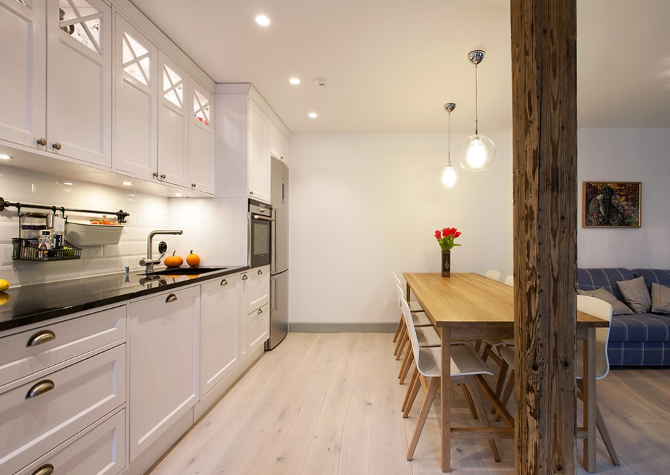 Оформление интерьера кухни-гостиной в скандинавском стиле