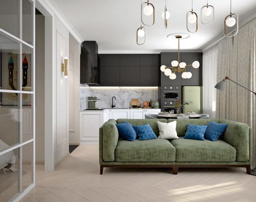 В интерьере квартиры рекомендуется использовать минимальное количество мебели