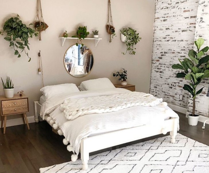 Украсить спальню можно комнатными растениями