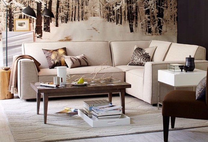 Светлый диван станет идеальным решением для интерьера в стиле минимализм