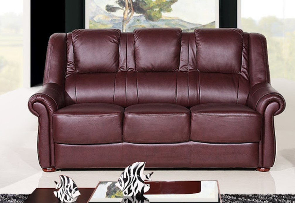 Кожаный диван прекрасно дополнит интерьер гостиной или офиса