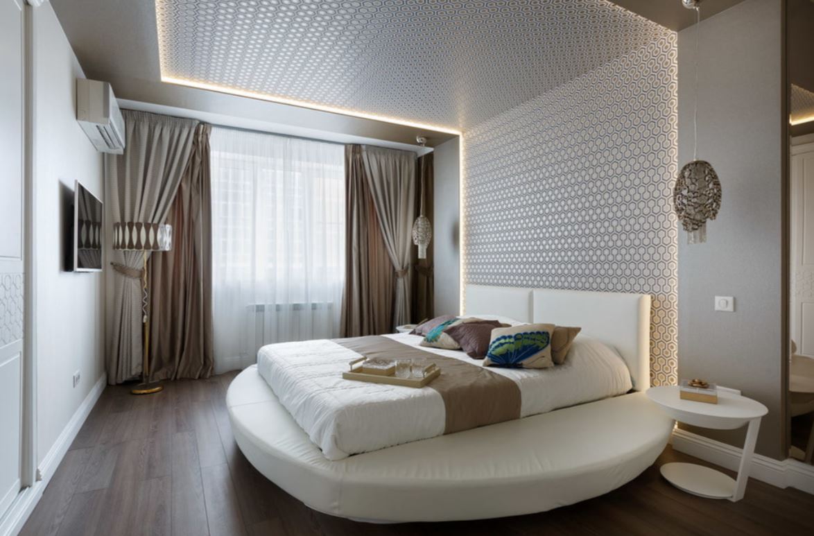 Потолок в спальне в современном стиле 2022