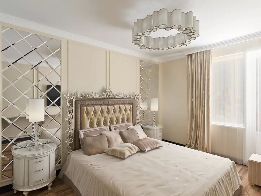 Современная спальня в стиле рококо