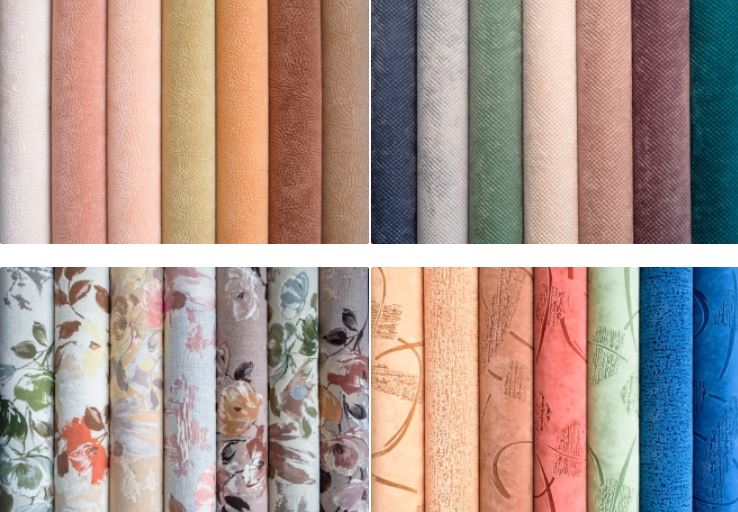 Образцы ткани флок для обивки дивана