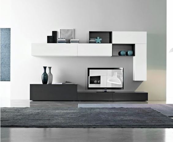 Лаконичный дизайн тумбы под телевизор уместен в минималистских и высокотехнологичных интерьерах