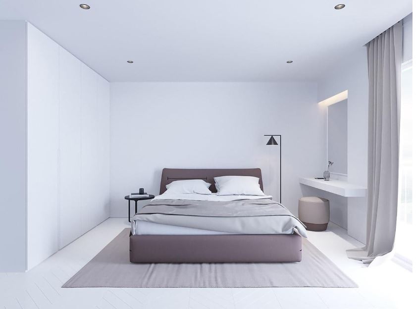 Спальня в стиле минимализм: ничего лишнего