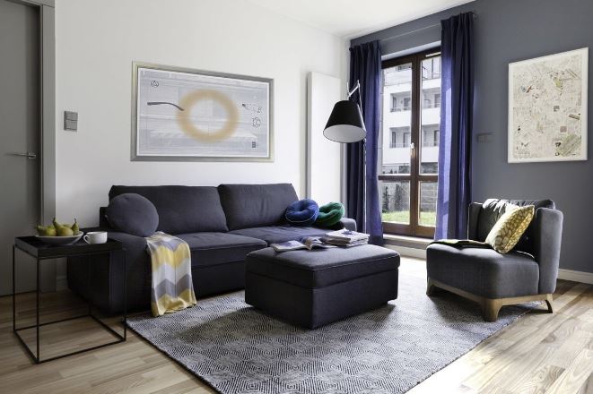 серый диван в интерьере и его сочетание с другими цветами
