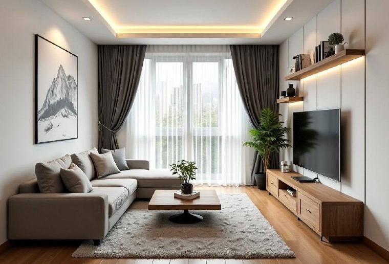 Светлая гостиная с большим окном создает гармоничное пространство для уютного отдыха и встреч с друзьями. Светлая гостиная с большим окном создает гармоничное пространство для уютного отдыха и встреч с друзьями.