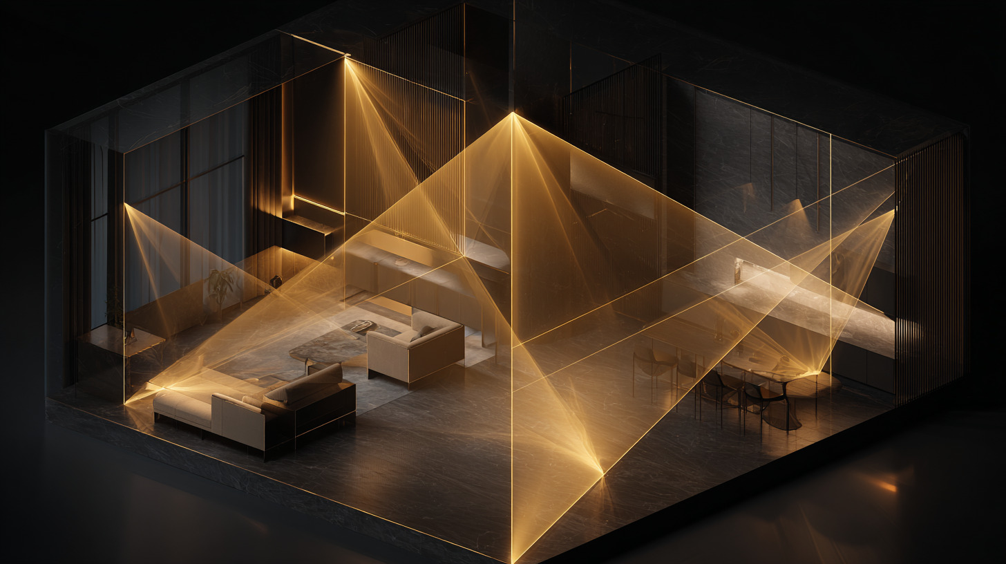 Размещение света по траектории движения 