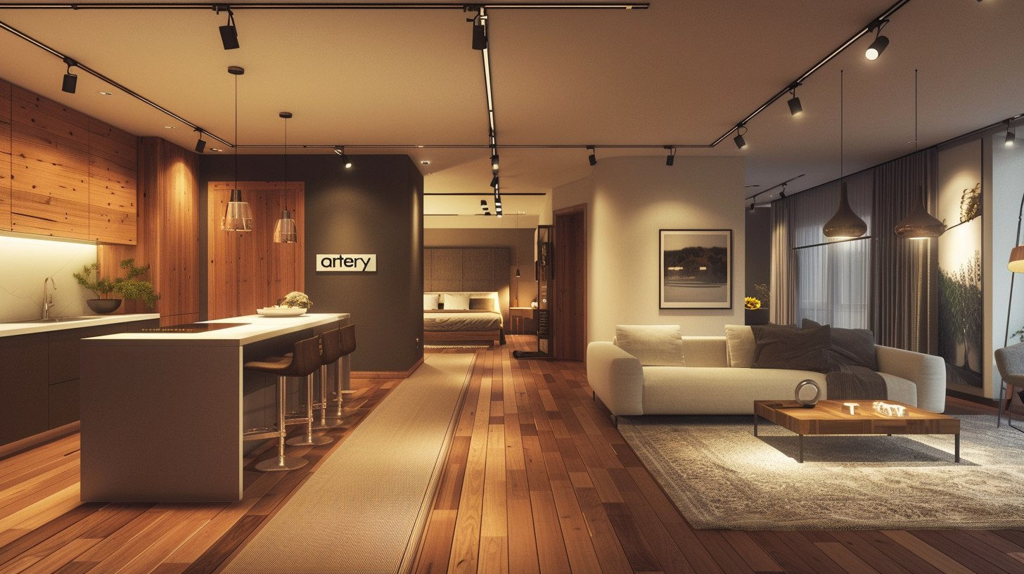 Архитектурная визуализация эргономики квартиры. 