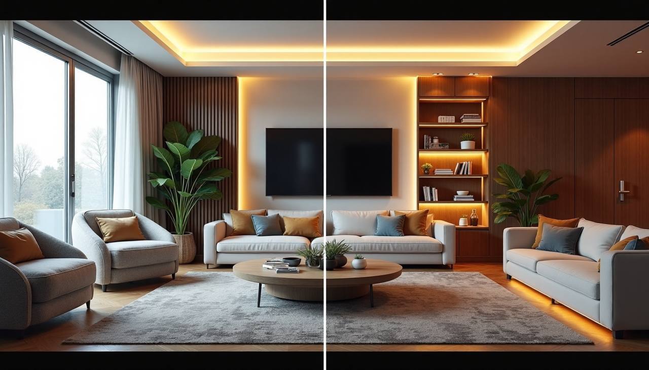 Встроенная подсветка влияет на восприятие объема