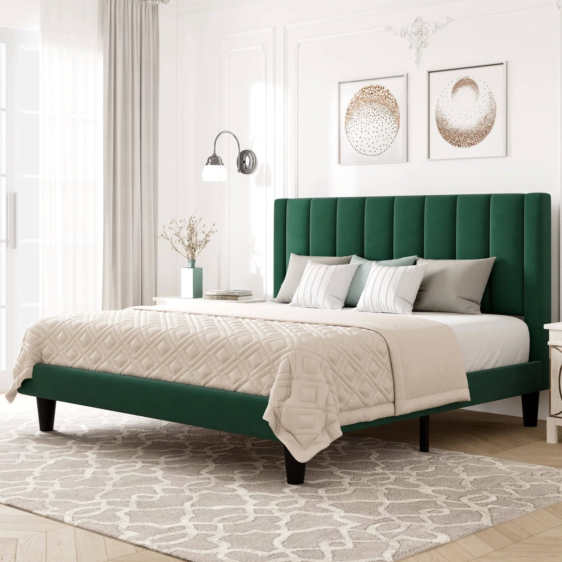 Зеленые кровати