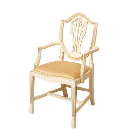 Стул-кресло Принц Уэльский эмаль панна патина золото