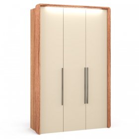 Шкаф Concept 3-х дверный орех/стекло бежевое