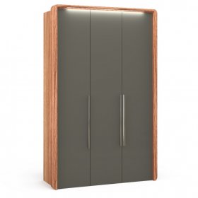 Шкаф Concept 3-х дверный орех/стекло графит