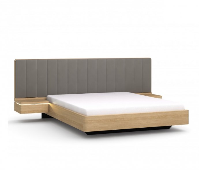 Кровать Concept с широким изголовьем дуб alpine