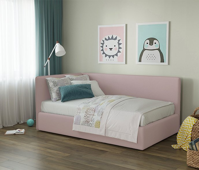 Кровать Twin R розовая