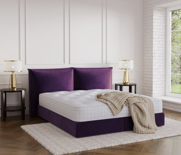Кровать Loca Loft Box фиолетовая