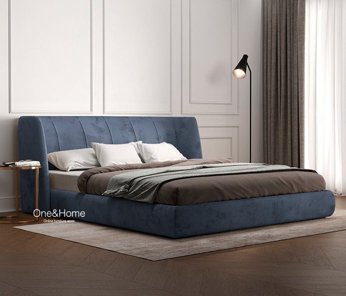 Кровать Kayala с подъемным механизмом синяя
