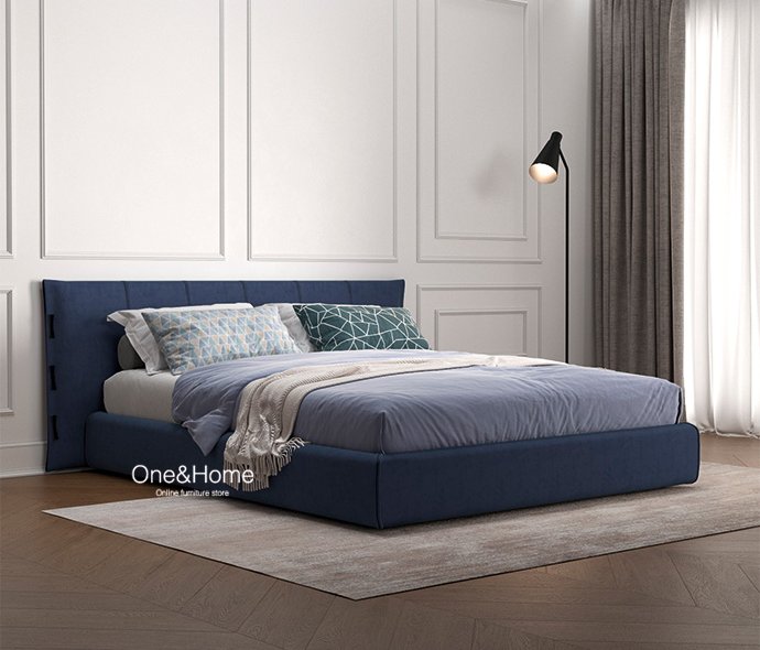 Кровать Shade с подъемным механизмом синяя