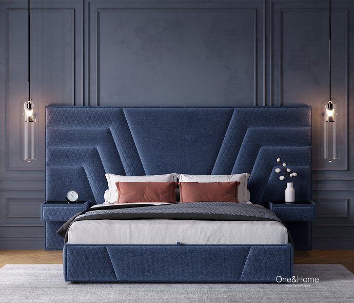 Кровать Giovanna синяя