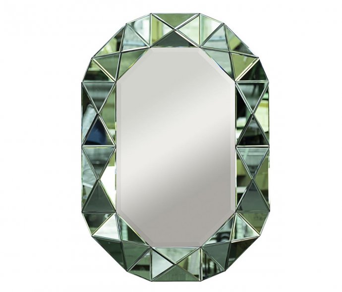Зеркало Olsen в зеленой зеркальной раме