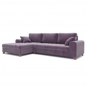 Раскладной диван Carlo угловой фиолетовый